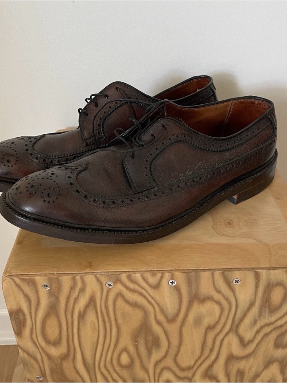 Vintage Stetson Wingtip Oxfords Sou’wester Men’s Brown 10 B/D Width